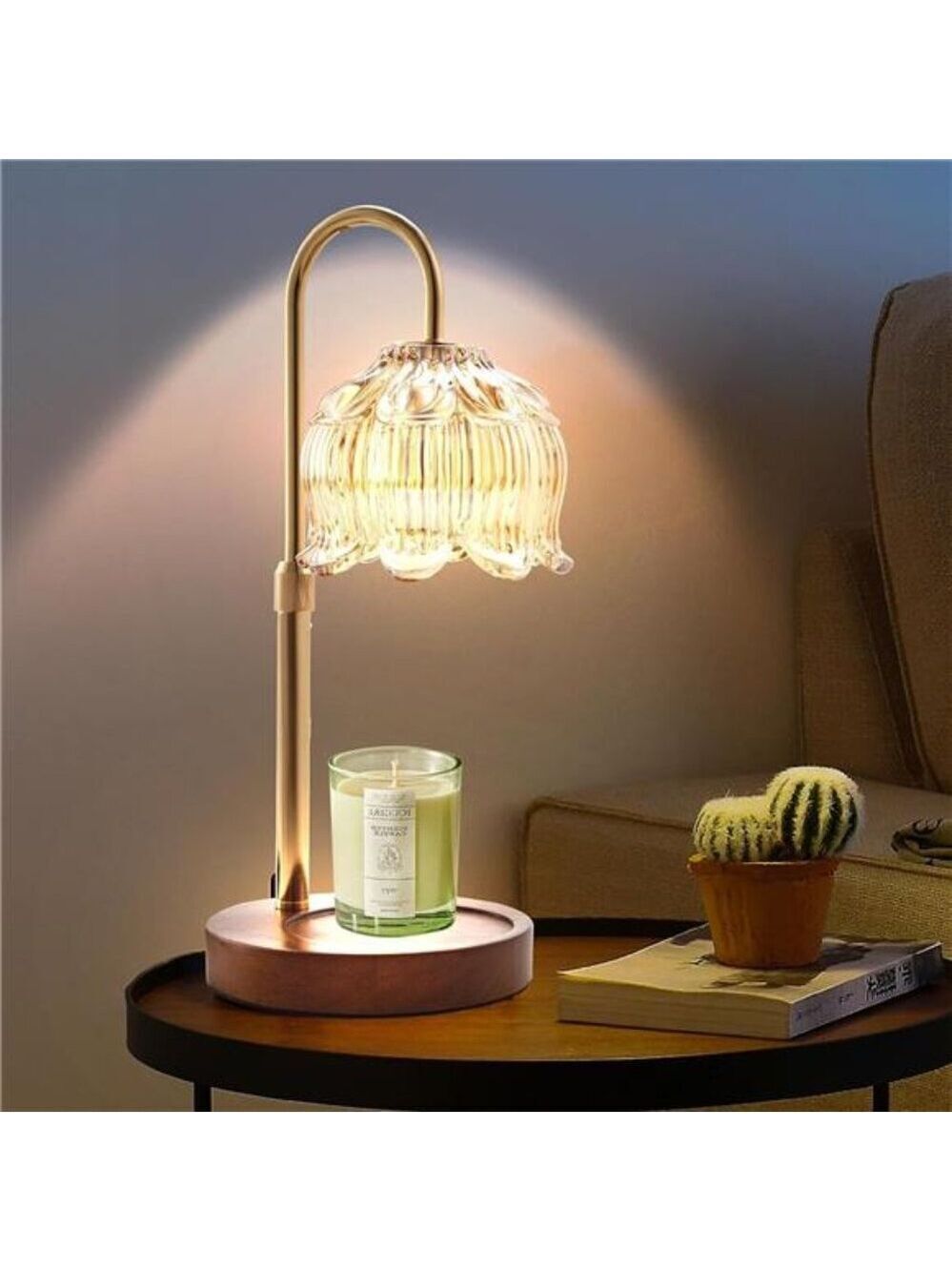Electric Candle Warmer Lamp with Timer Dimmer Adjustable Height Home Bedroom Dec